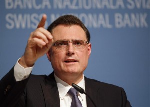 SNB Chairman Jordan speaks to media during a news conference in Bern