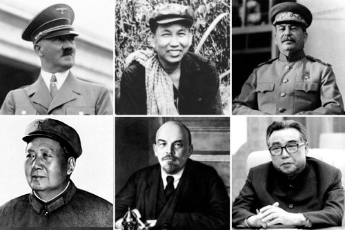 Hitler, Pol Pot, Stalin, Mao Zedong, Lenin, Kim Il-Sung
