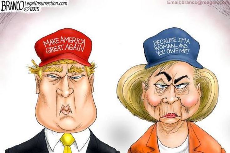 Branco Trump and Hillary