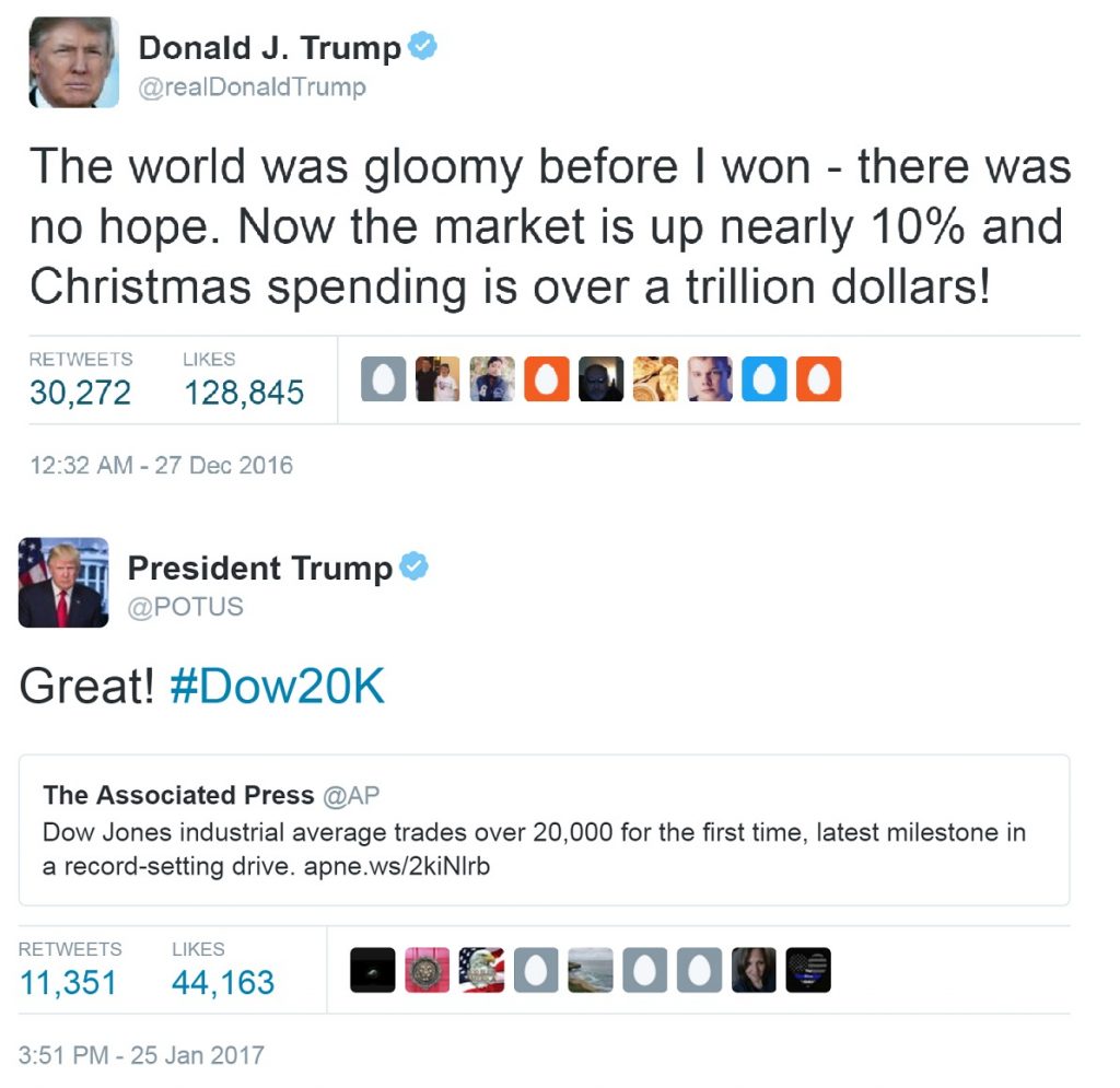 Trumps market tweets