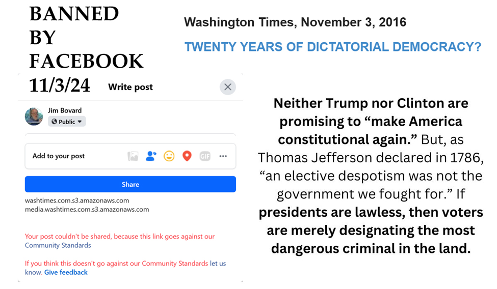 To “Save Democracy,” Facebook Bans “Dictator”